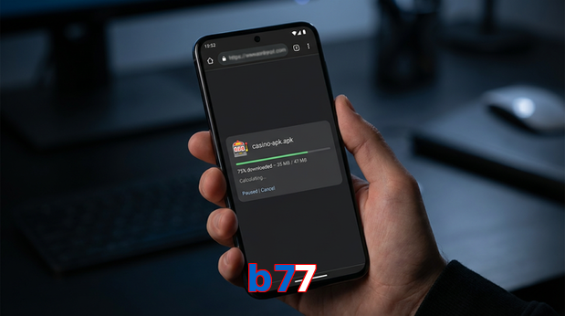 Main screen of B77 apk page for PK players