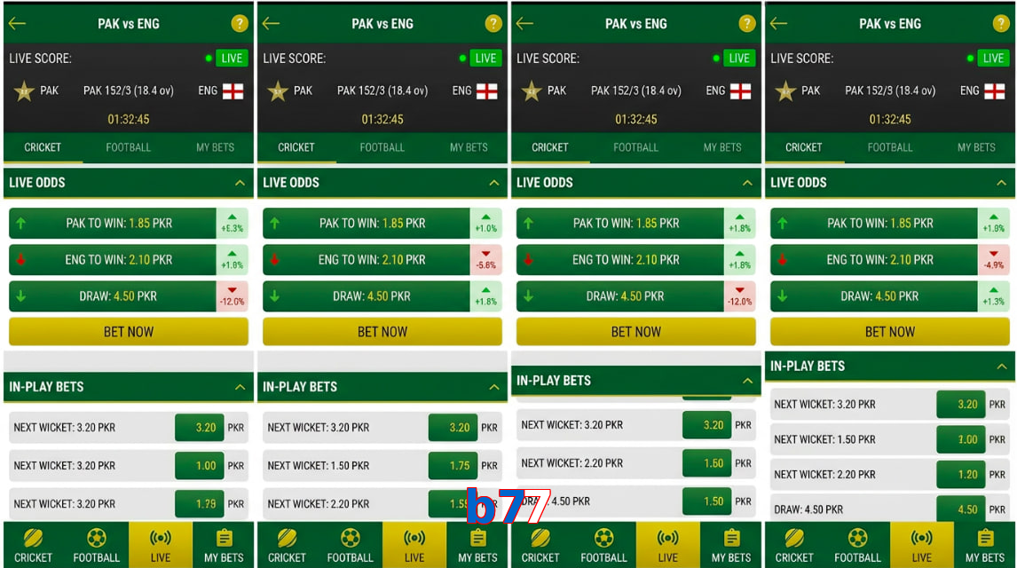 Game list for B77 bet section