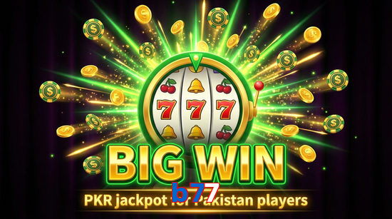 Big win animation on B77 slot game